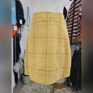 Yellow Plaid Women's Skirt